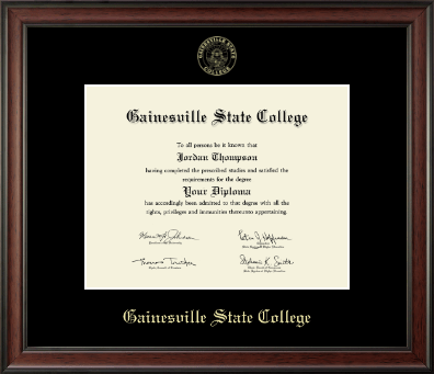 Gainesville State College diploma frame - Gold Embossed Diploma Frame in Studio