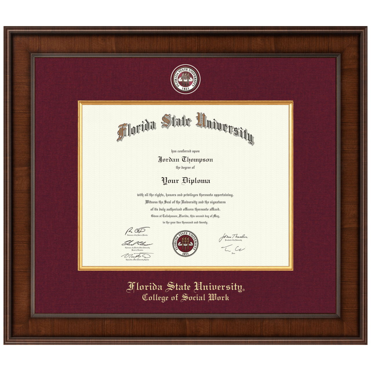 Presidential Masterpiece Diploma Frame in Madison Florida State