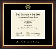 Morrisville State College diploma frame - Gold Embossed Diploma Frame in Studio Gold