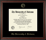 The University of Alabama Tuscaloosa Gold Embossed Diploma Frame in Studio