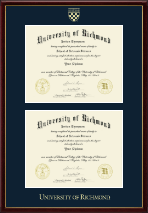 University of Richmond Double Document Diploma Frame in Galleria