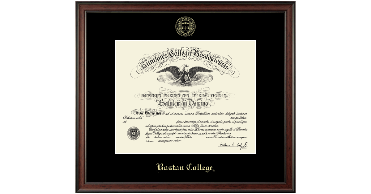 Gold Embossed Diploma Frame in Studio Boston College Item 221062 from Boston College Bookstore