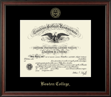 Boston College diploma frame - Gold Embossed Diploma Frame  in Studio