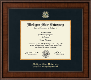 Michigan State University diploma frame - Presidential Masterpiece Diploma Frame in Madison