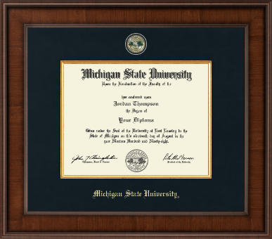 Michigan State University diploma frame - Presidential Masterpiece Diploma Frame in Madison