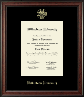 Wilberforce University diploma frame - Gold Embossed Diploma Frame in Studio