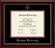 Denison University diploma frame - Gold Embossed Diploma Frame in Gallery