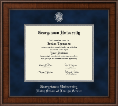 Georgetown University diploma frame - Presidential Pewter Masterpiece Diploma Frame in Madison