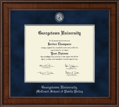 Georgetown University diploma frame - Presidential Pewter Masterpiece Diploma Frame in Madison