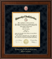 University of South Carolina School of Law diploma frame - Presidential Masterpiece Diploma Frame in Madison