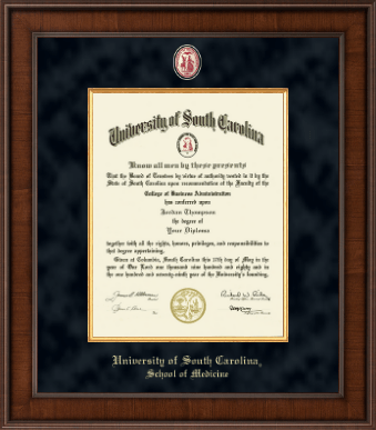 University of South Carolina diploma frame - Presidential Masterpiece Diploma Frame in Madison