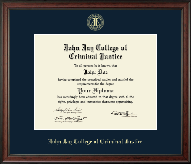 John Jay College of Criminal Justice diploma frame - Gold Embossed Diploma Frame in Studio
