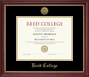 Reed College Gold Engraved Medallion Diploma Frame in Kensington Gold