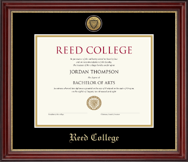 Reed College diploma frame - Gold Engraved Medallion Diploma Frame in Kensington Gold
