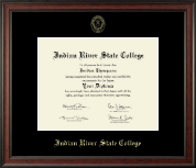 Indian River State College Gold Embossed Diploma Frame in Studio