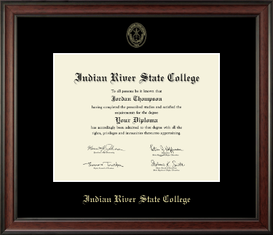 Indian River State College diploma frame - Gold Embossed Diploma Frame in Studio