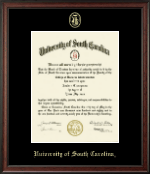 University of South Carolina Sumter diploma frame - Gold Embossed Diploma Frame in Studio