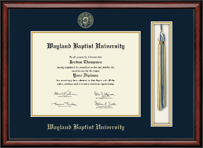 Wayland Baptist University diploma frame - Tassel & Cord Diploma Frame in Southport