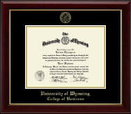 University of Wyoming diploma frame - Gold Embossed Diploma Frame in Gallery