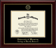 University of Wyoming diploma frame - Gold Embossed Diploma Frame in Gallery