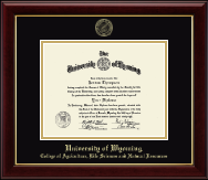 University of Wyoming diploma frame - Gold Embossed Diploma Frame in Gallery