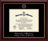 University of Wyoming diploma frame - Gold Embossed Diploma Frame in Gallery