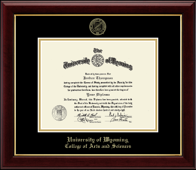 University of Wyoming diploma frame - Gold Embossed Diploma Frame in Gallery
