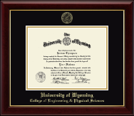 University of Wyoming diploma frame - Gold Embossed Diploma Frame in Gallery