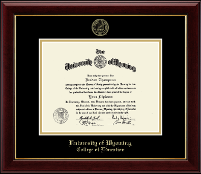 University of Wyoming diploma frame - Gold Embossed Diploma Frame in Gallery