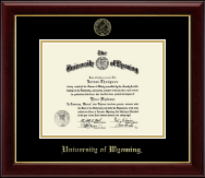 University of Wyoming diploma frame - Gold Embossed Diploma Frame in Gallery