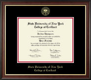 State University of New York Cortland Gold Embossed Diploma Frame in Studio Gold