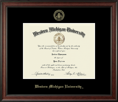 Western Michigan University diploma frame - Gold Embossed Diploma Frame in Studio