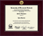 University of Wisconsin Oshkosh Century Gold Engraved Diploma Frame in Cordova