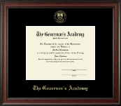 The Governor's Academy diploma frame - Gold Embossed Diploma Frame in Studio