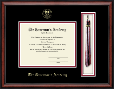 The Governor's Academy diploma frame - Tassel & Cord Diploma Frame in Southport