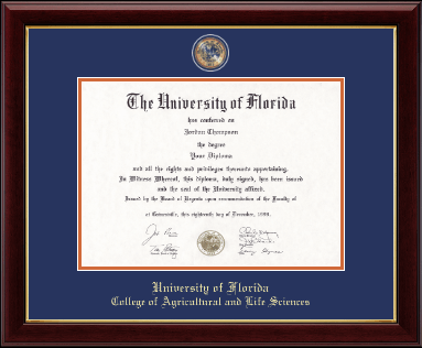 University of Florida diploma frame - Masterpiece Medallion Diploma Frame in Gallery