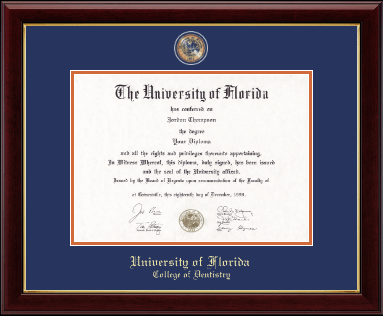 University of Florida diploma frame - Masterpiece Medallion Diploma Frame in Gallery