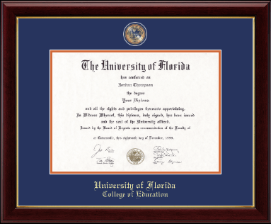 University of Florida diploma frame - Masterpiece Medallion Diploma Frame in Gallery