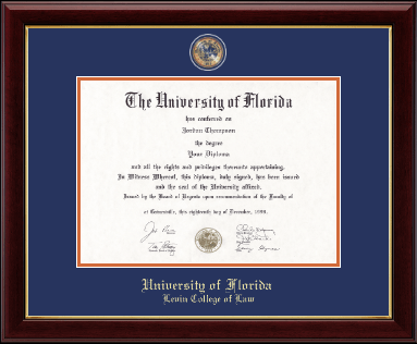 University of Florida diploma frame - Masterpiece Medallion Diploma Frame in Gallery