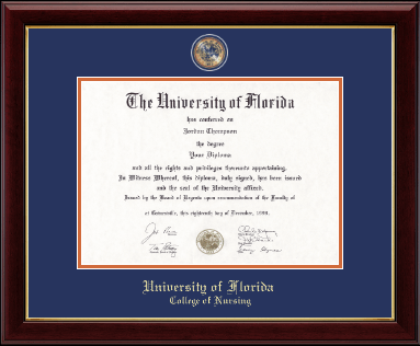 University of Florida diploma frame - Masterpiece Medallion Diploma Frame in Gallery
