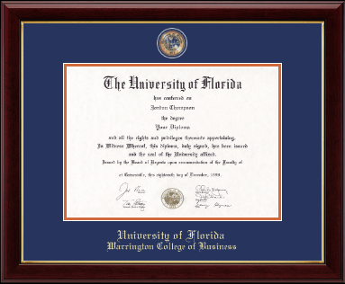 University of Florida diploma frame - Masterpiece Medallion Diploma Frame in Gallery