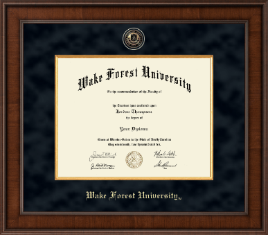 Wake Forest University diploma frame - Presidential Masterpiece Diploma Frame in Madison