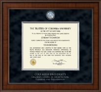 Columbia University diploma frame - Presidential Masterpiece Diploma Frame in Madison