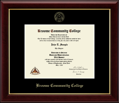 Broome Community College diploma frame - Gold Embossed Diploma Frame in Gallery
