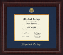 Wheelock College Presidential Gold Engraved Diploma Frame in Premier