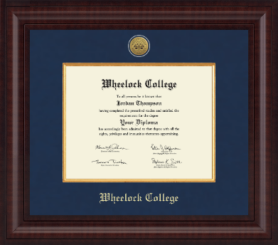 Wheelock College diploma frame - Presidential Gold Engraved Diploma Frame in Premier