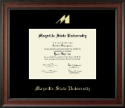 Mayville State University diploma frame - Gold Embossed Diploma Frame in Studio