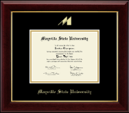 Mayville State University  diploma frame - Gold Embossed Diploma Frame in Gallery