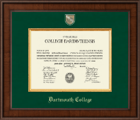 Dartmouth College Presidential Masterpiece Diploma Frame in Madison