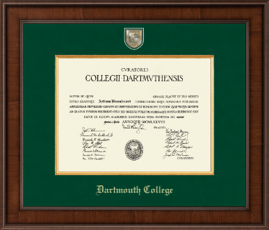 Dartmouth College diploma frame - Presidential Masterpiece Diploma Frame in Madison